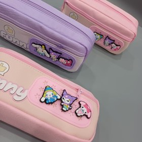 تصویر جامدادی پیکسلی دو زیپ کرومی 