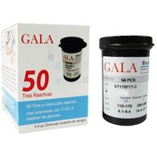 تصویر نوار تست قند خون گالا بسته 50 عددی Gala blood sugar test strip pack of 50