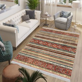 تصویر فرش چاپی طرح گلیم کد U241 