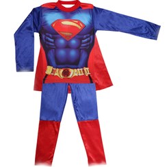 تصویر ست لباس سوپرمن بچگانه مناسب سن ۴ تا ۱۲ سال 