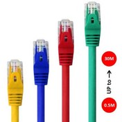 تصویر کابل شبکه کی نت CAT6 UTP به طول 50 سانتی متر مدل K-NCP6U005 KNET K-NCP6U005 UTP Patch Cord 0.5m