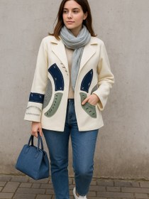 تصویر کت پاییزه تیکه دوزی 