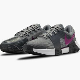 تصویر کفش تنیس مردانه نایک Nike Zoom GP Challenge 1 Hard Court Tennis Shoe- خاکستری/بنفش 