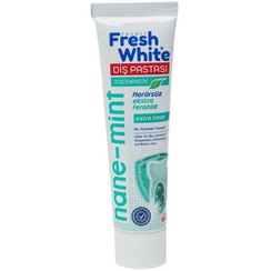 تصویر خمیر دندان بدون فلوراید فرش وایت نعنایی 90 میل fresh white nane mint dis pastasi