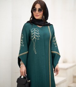 تصویر مانتو مجلسی زنانه بابوس مدل گلدوزی جنس کرپ سایز ۵۰ 