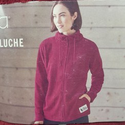 تصویر سوییشرت پلار یقه ایستاده ساده زنانه برند آلمانی اسمارا رنگ قرمز سایز S 