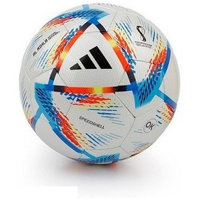تصویر توپ فوتبال فانتزی دوختی سایز 2 بتا طرح توپ جام جهانی الرحله سایز کوچک 