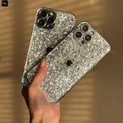 تصویر قاب آیفون کروم اکلیلی Glitter chrome case