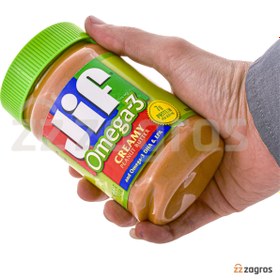 تصویر کره بادام زمینی امگا 3 جیف آمریکایی ۴۵۰ گرم - باکس 12 عددی ا Jif Peanut Butter Omega 3 - 450g Jif Peanut Butter Omega 3 - 450g