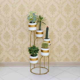 تصویر استند گلدان مدل پیچک 