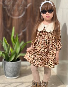 تصویر پیراهن یقه ب ب پلنگی 