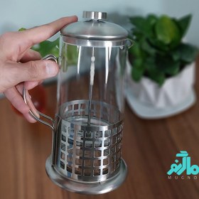 تصویر فرنچ پرس استیل ظرفیت ۶۰۰ میل 