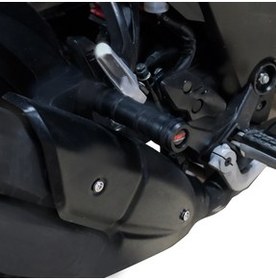 تصویر ضربه گیر موتورسیکلت TVS APACHE RTR 200 2022 2024 محافظ اگزوز سازگار گوه مشکی GP KOMPOZİT 