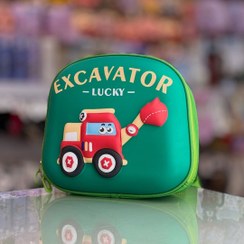 تصویر کوله پشتی مهدکودک پسرانه مدل ماشین - سبز 