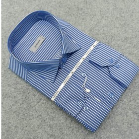 تصویر پیراهن طرحدار مردانه قواره ازاد ( قواره کلاسیک ) _ استین بلند 