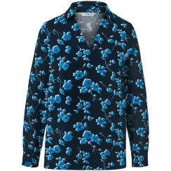 تصویر شومیز نخی یقه هفت گل گلی زنانه چیبو 