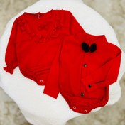 تصویر زیردکمه مجلسی قرمز پسرانه کد 3735 