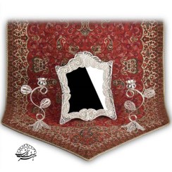 تصویر ست اینه شماره ۲ ملیله و شمعدان sروکش نقره اینه 