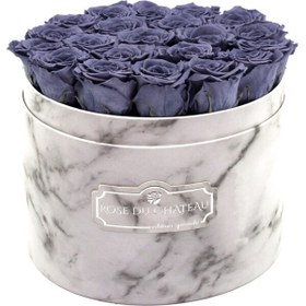 تصویر Grey Eternal Roses in Large White Marble Box | کد: ZNB-1J2V 