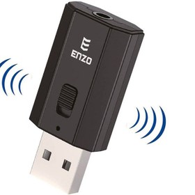 تصویر دانگل گیرنده و فرستنده صدای بلوتوث ENZO BD-83 Bluetooth Transmitter Receiver 2-in-1 Adapter ENZO BD-83