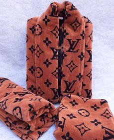 تصویر حوله ست فوق اعلا طرح ال وی (تن پوش + استخری + دستی)- مارک مهریس از سایز مدیوم تا پنج ایکس 