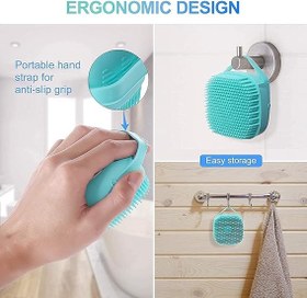 تصویر برس حمام ماساژ سیلیکونی - زرد ا Silicone massage bath brush Silicone massage bath brush