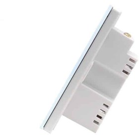 تصویر كليد لمسی مشکی سه پل سونوف با قابليت كنترل توسط ريموت RF مدل T3EU3C-TX 