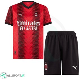 تصویر پیراهن شورت بچگانه اول آث میلان لیائو Ac Milan 2023-24 Home 