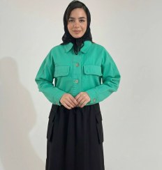 تصویر کراپ کت کتان ادورا 