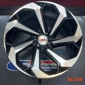 تصویر رینگ اسپرت سایز۱۶ (۱۰۸-۱۰۰×۸) رختراش مشکی Sport wheel size 16"(8×100-108) MB