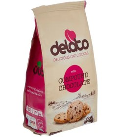 تصویر کوکی حاوی جو دو سر و تکه های شکلات دلاتو 150 گرم 