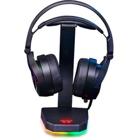 تصویر پایه نگهدارنده هدست ترمالتیک E1 RGB ا Thermaltake E1 RGB Gaming Headset Stand Thermaltake E1 RGB Gaming Headset Stand