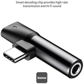 تصویر مبدل USB-C به AUX/USB-C باسئوس مدل l41 