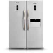 تصویر یخچال فریزر دوقلو هیمالیا مدل رومانو ظرفیت ۳۴ فوت با هوم بار و یخساز نیمه اتوماتیک 