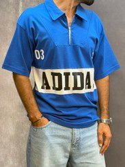 تصویر تیشرت یقه دار آدیداس | نیم زیپ | 56 