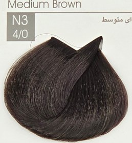 تصویر رنگ مو ایندوری پلاس 4/0 قهوه ای متوسط – Medium Brown N3 