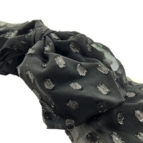 تصویر کلیپس آویزدار حریر مشکی 