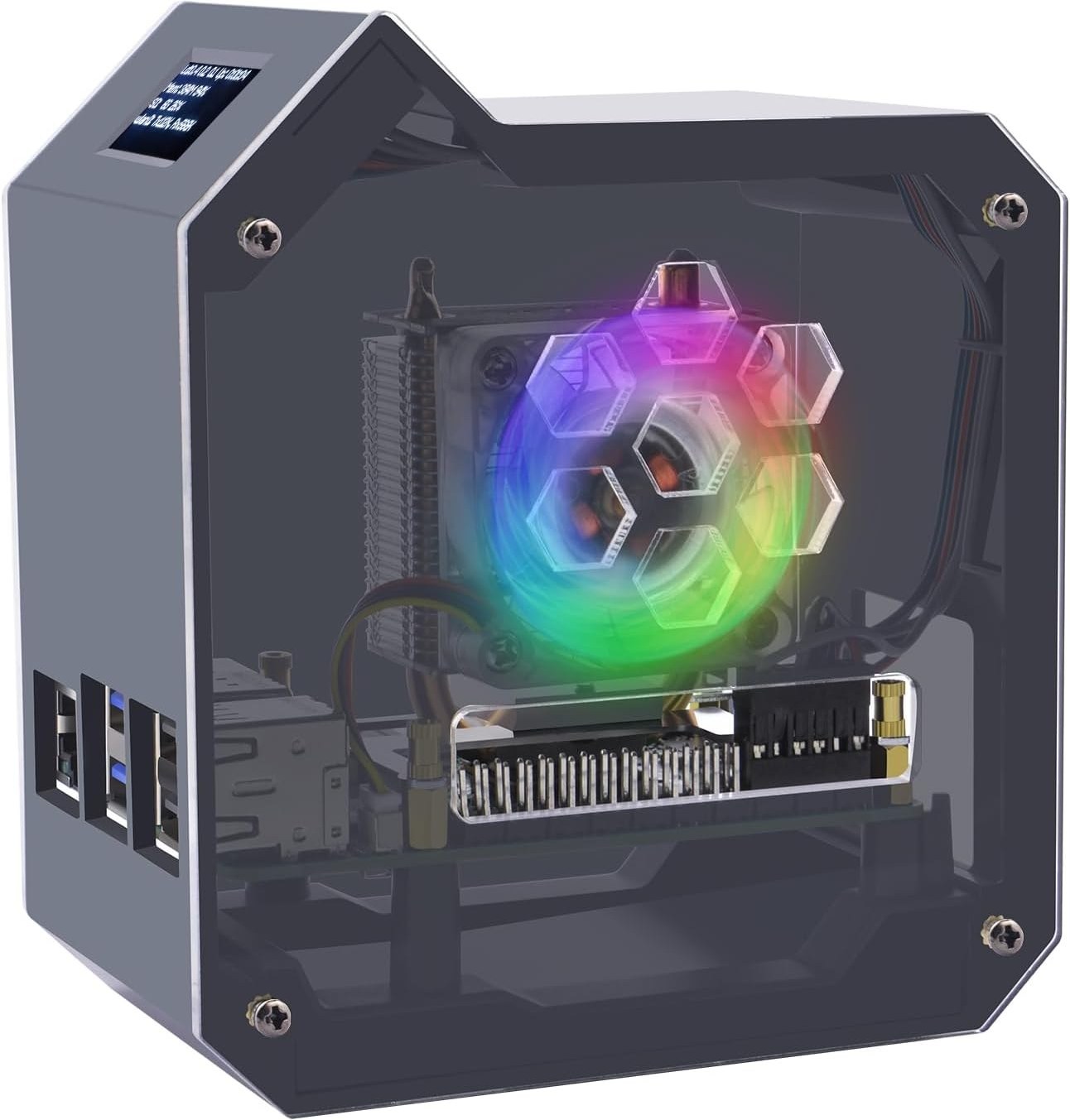 خرید و قیمت کیت GeeekPi Mini Tower برای Raspberry Pi 5، کیس