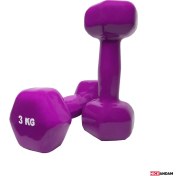 تصویر دمبل ایروبیک رکورد وزن 3 کیلوگرم بسته 2 عددی aerobic dumbbells 3 kg