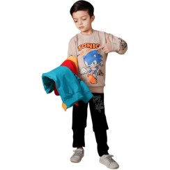 تصویر بلوز شلوار پسرانه سونیک برند زیتون 