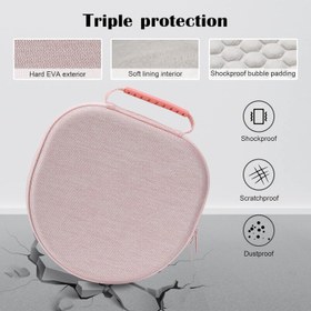 Hard Case for New AirPods Max, Travel Carrying Headphone Case with Silicone  Earpad Cover & Mesh Pocket, AirPods Max Protective Portable Storage Bag