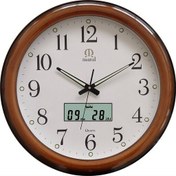 تصویر ساعت دیواری مارال کد ۱۲ تقویم دار شبنما 