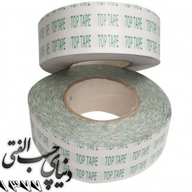 تصویر چسب دوطرفه 2 سانت کاغذی سلولزی پوست سبز - تاپ تیپ Top Tape 