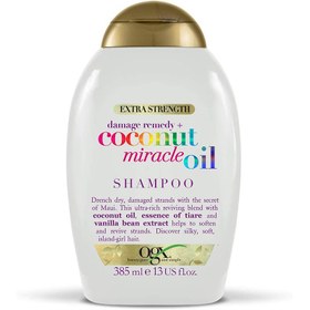 تصویر شامپو روغن نارگیل و میراکل او جی ایکس OGX ا OGX Damage Remedy Coconut Miracle Oil Shampoo 385ml OGX Damage Remedy Coconut Miracle Oil Shampoo 385ml