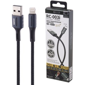 تصویر کابل آیفونی فست شارژ Remax RC-003i 2.4A 1m Remax RC-003i 2.4A 1m Lightning Charge Cable