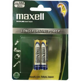 تصویر باتری نیم قلم مکسل مدل ALKALINE BATTERY بسته دو عددی کارتی 