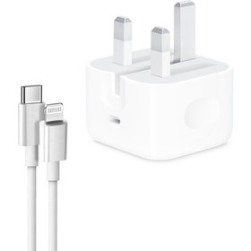 تصویر شارژر اورجینال فست آیفون 20 وات (3 پین) Original Charger For Apple iPhone 20w