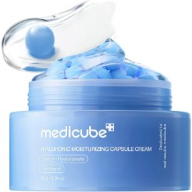 تصویر کرم کپسولی مدی کیوب مدل هیالورونیک اسید آبرسان و مرطوب کننده عمقی پوست 55 میلی لیتر Medicube Hyaluronic Acid Capsule Cream 55 ml