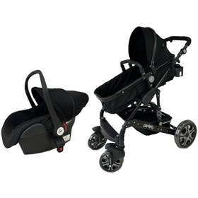 تصویر ست کالسکه و کریر اسپیدا مشکی اسپیرینگ Espring baby stroller and carrier code:420308/1