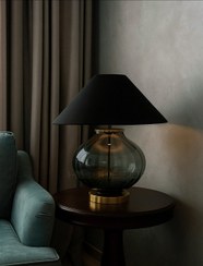 تصویر آباژور شیشه و طلایی 